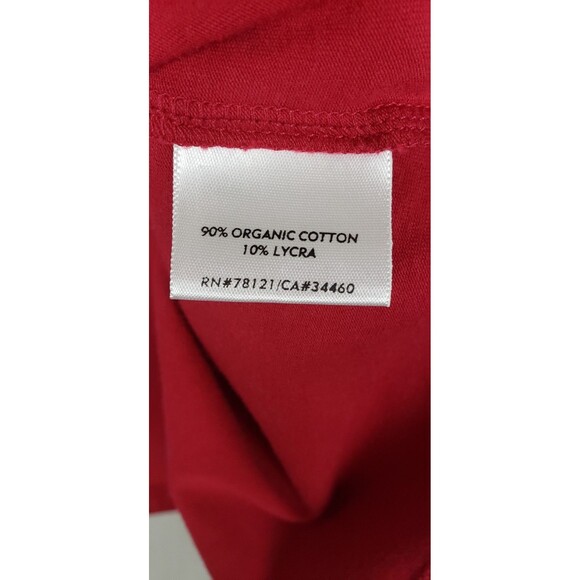 EILEEN FISHER Tank Top Womens XL Organic Cotton Blend Red USA Casual Coastal - Picture 4 of 5